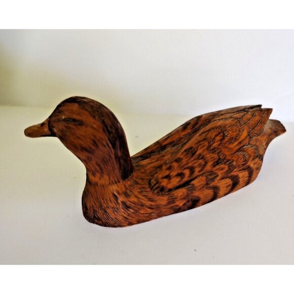 Vintage Hand Carved Wooden American Black Duck -1989 - Picture 11 of 11